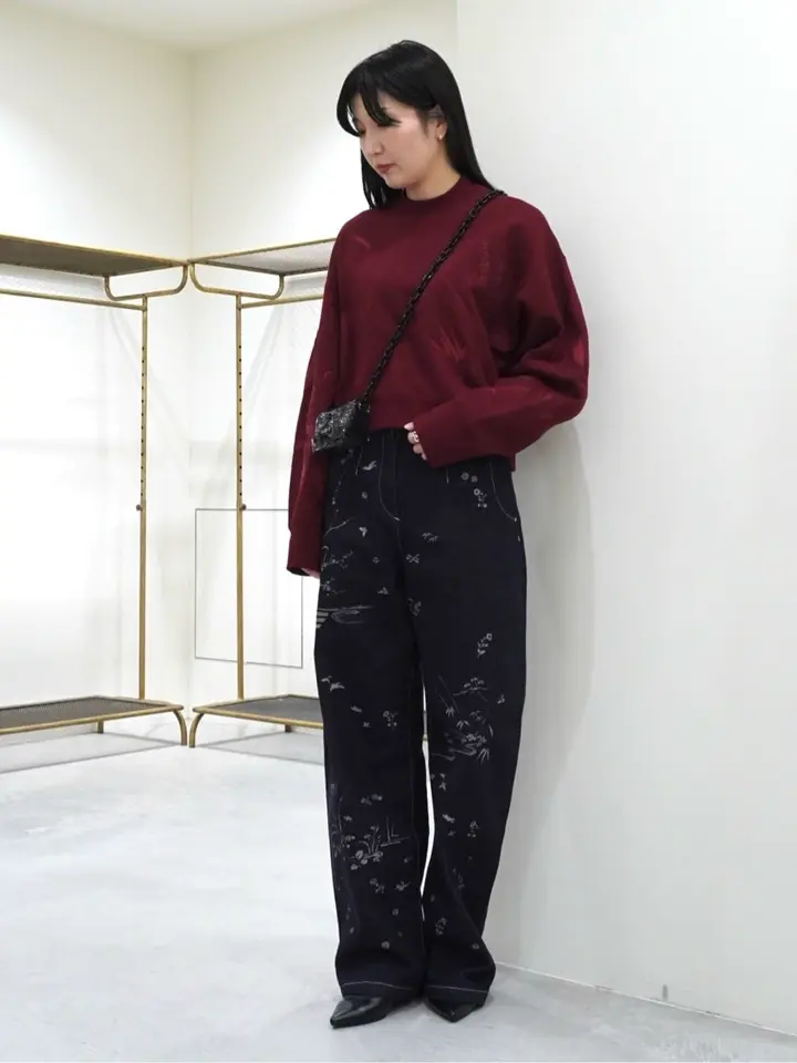 Mame Kurogouchi(マメ クロゴウチ)】Floral Motif Embroidered