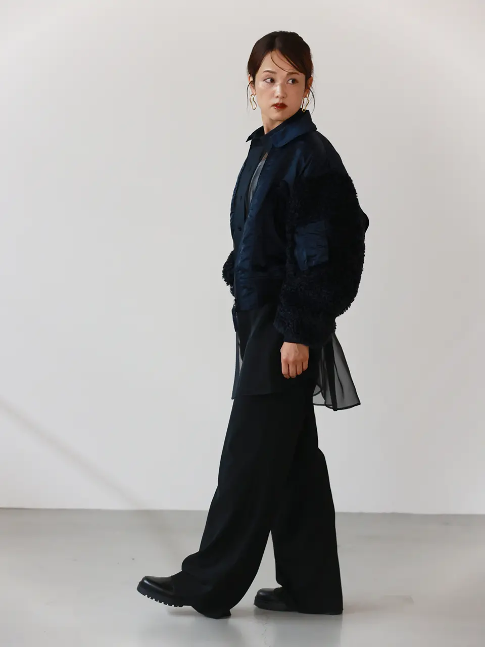 HYKE(ハイク)】 OXFORD SHIRT WITH SHEER DETAILINHG｜PARIGOT ONLINE