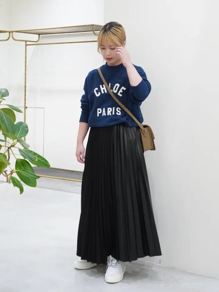 Chloe(クロエ)】 コットンフリース製モックネック ロゴ