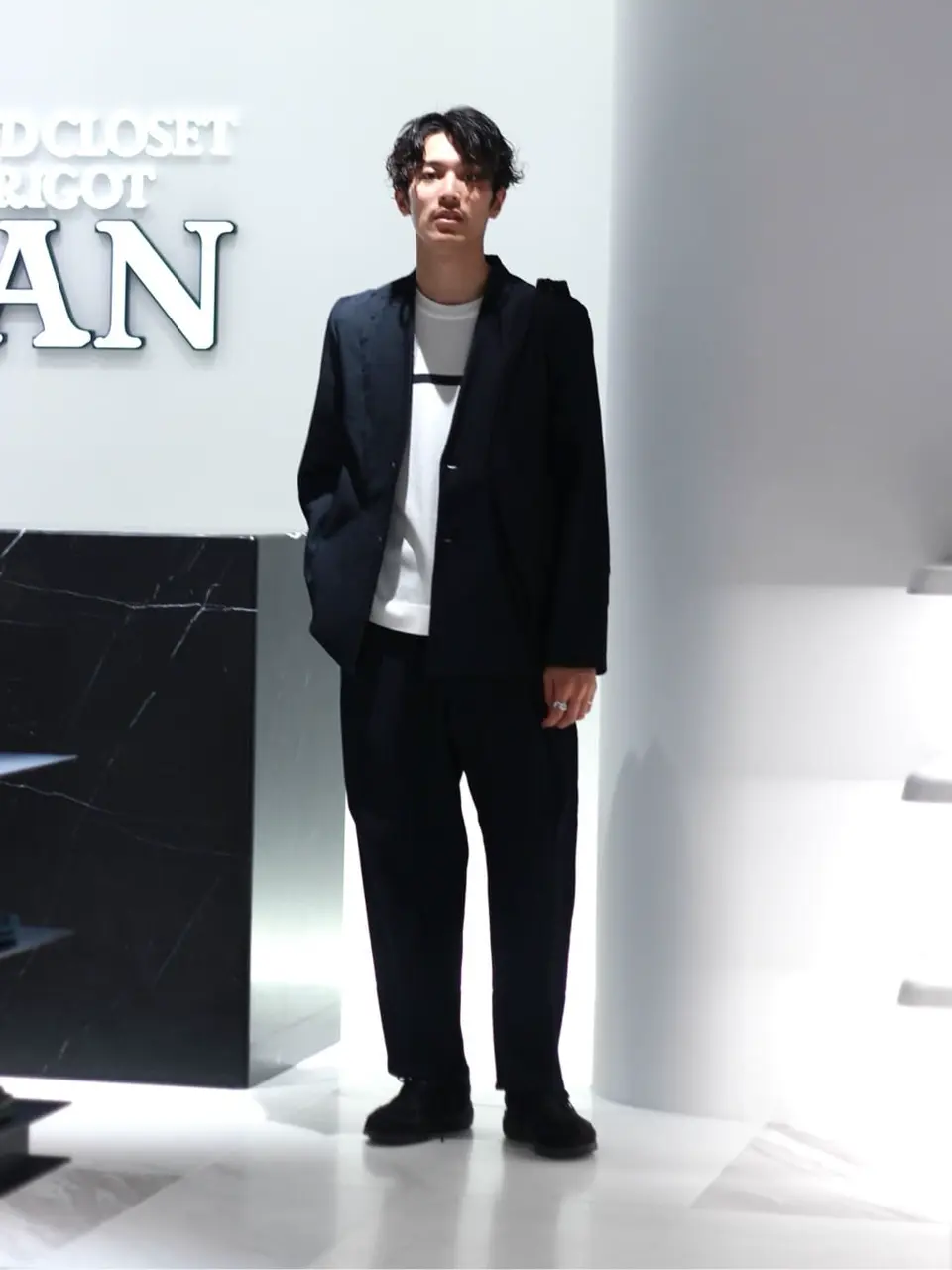 CFCL(シーエフシーエル)】 SOFT HYPHA COLLARLESS TAILORED JACKET
