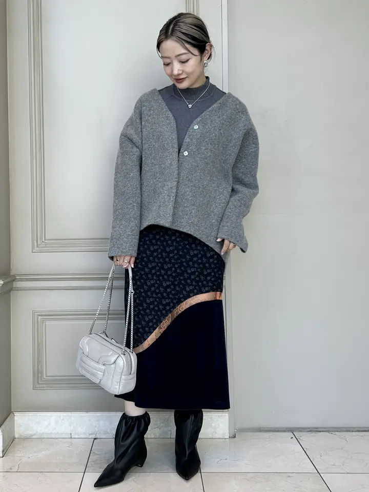 Mame Kurogouchi(マメ クロゴウチ)】Cupro Triacetate Floral Jacquard