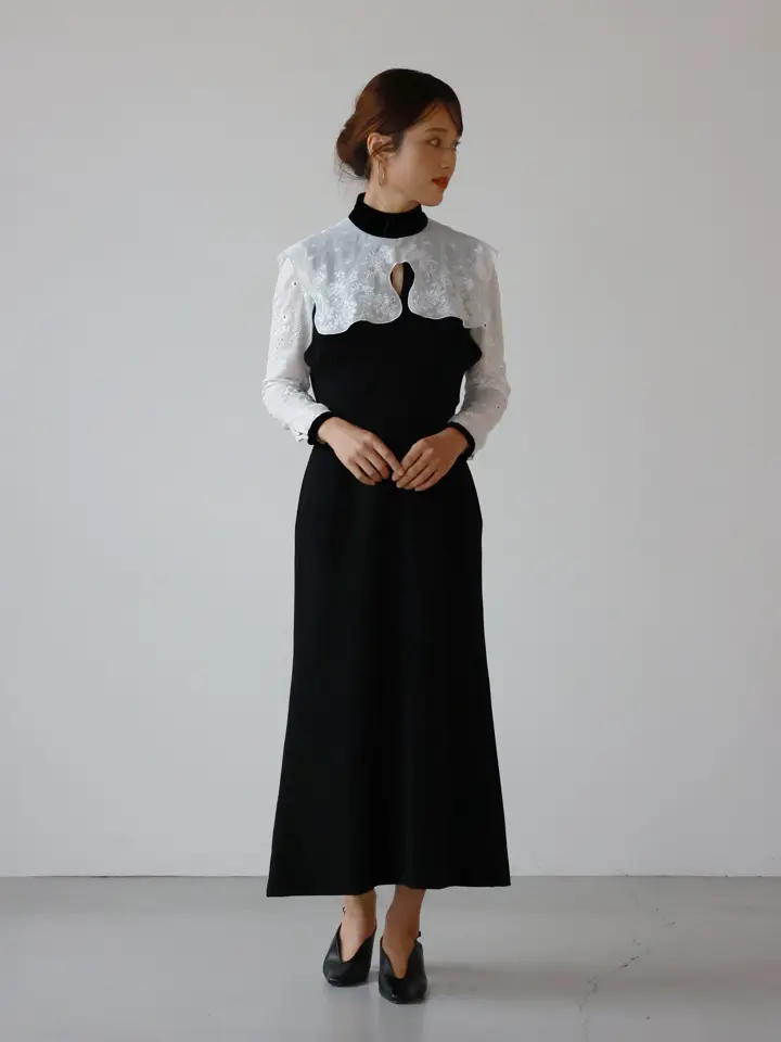 Mame Kurogouchi(マメ クロゴウチ)】 Triacetate Georgette Embroidery