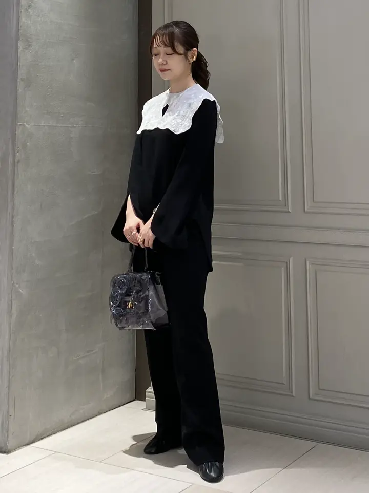 Mame Kurogouchi(マメ クロゴウチ)】 Acetate Polyester High Waisted