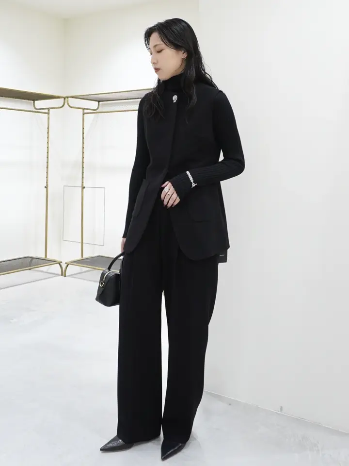 Mame Kurogouchi(マメ クロゴウチ)】 Acetate Polyester High Waisted