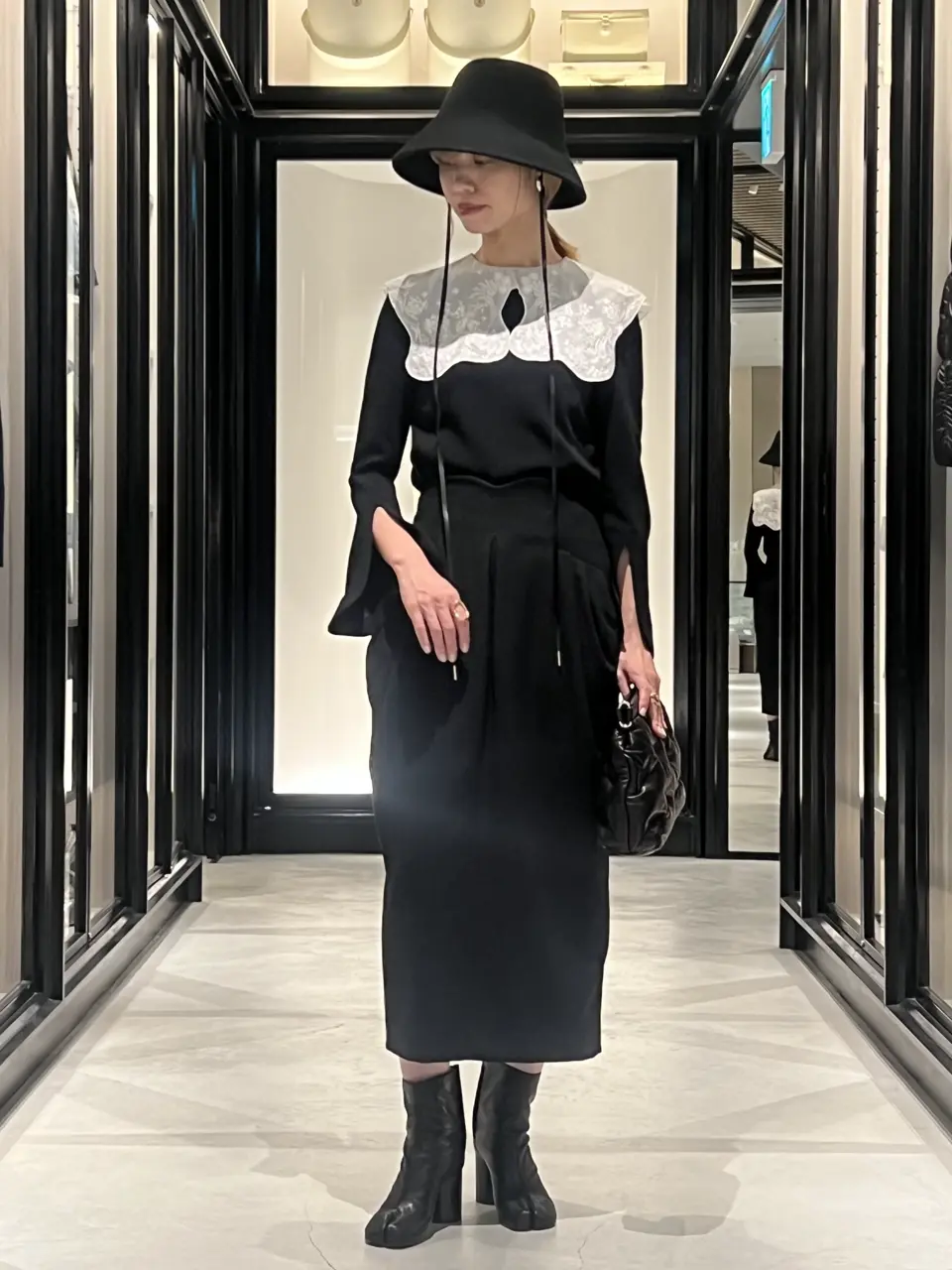 Mame Kurogouchi(マメ クロゴウチ)】 Wool Georgette High Waisted