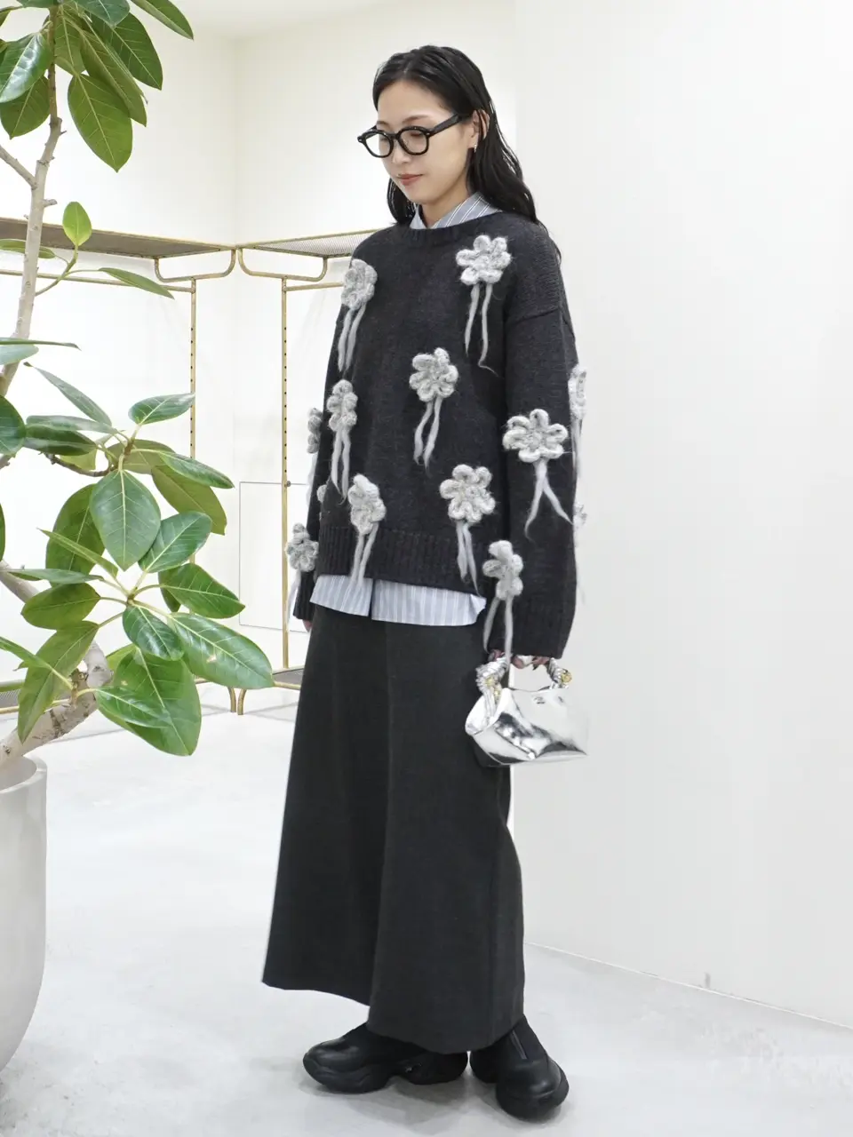 GANNI(ガニー)】 Flower Crochet Sweater｜PARIGOT ONLINE（パリゴ