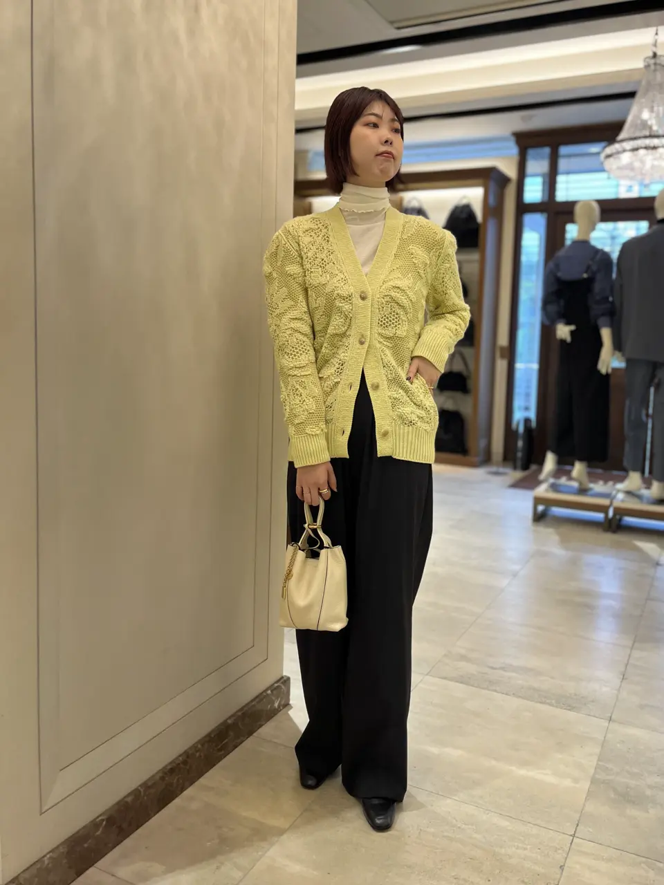 PHOTOCOPIEU(フォトコピュー)】 ORINA PUFF SHOULDER CARDIGAN