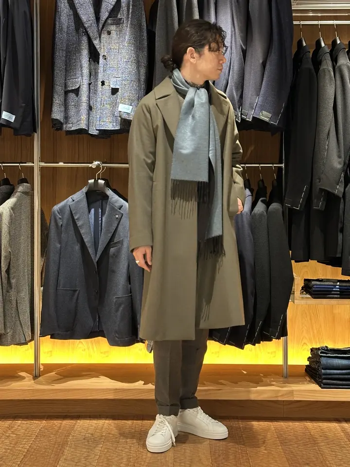 PIACENZA(ピアツェンツァ)】 シルクカシミヤバイカラーマフラー