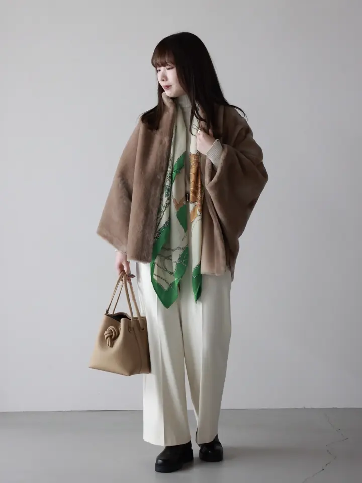 manipuri(マニプリ)】 ＜ウールシルクストールヘリンボーン織120