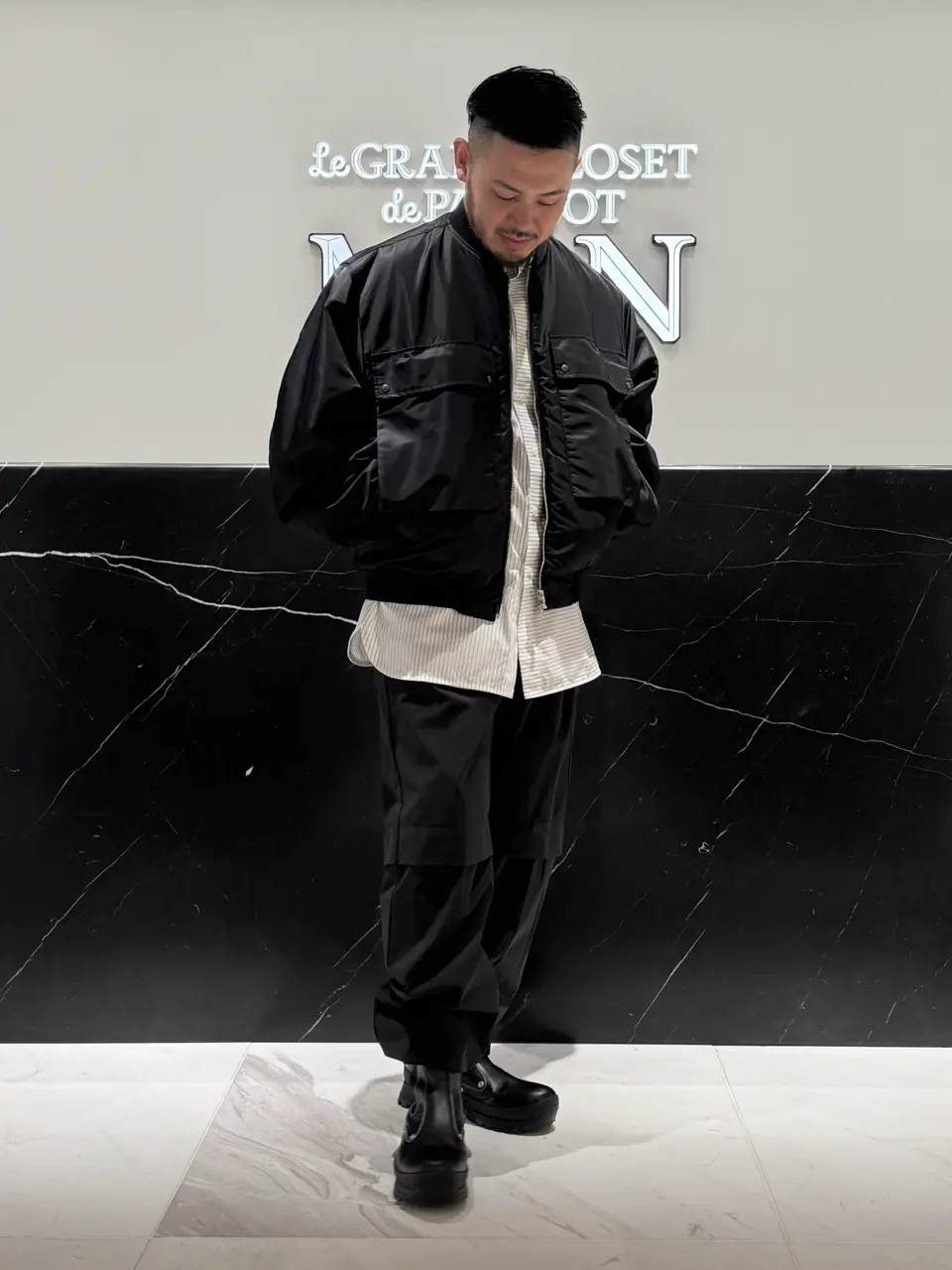 YOKE(ヨーク)】 KATHARINE HAMNETT Recycle Nylon Flight Jacket