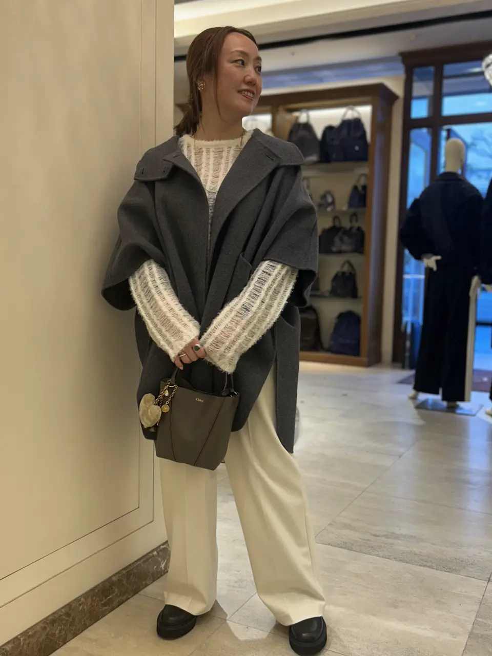 Chloe(クロエ)】 グレインレザー製 CHLOE SPINスモールトートバッグ