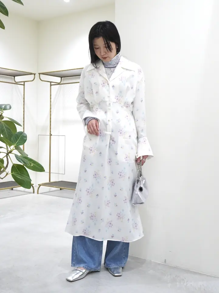 Mame Kurogouchi(マメ クロゴウチ)】 Floral Motif Printed Dress Mame Kurogouchi(マメ クロゴウチ)】 Floral Motif Printed Dress