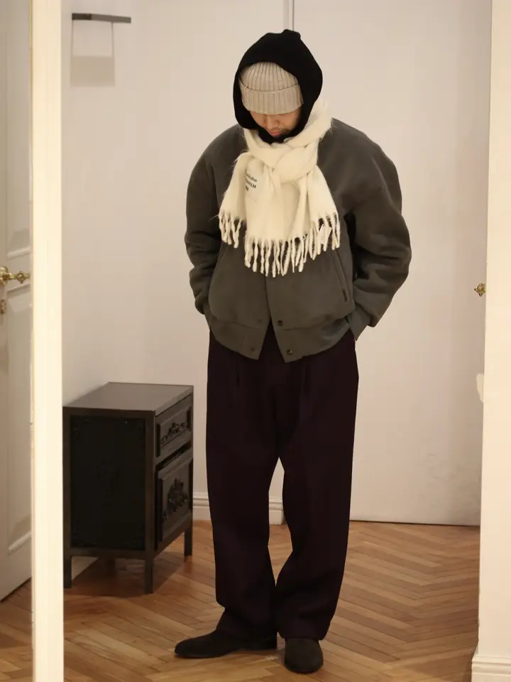 MARKAWARE(マーカウェア)】 Double Pleated Classic Wide Trousers