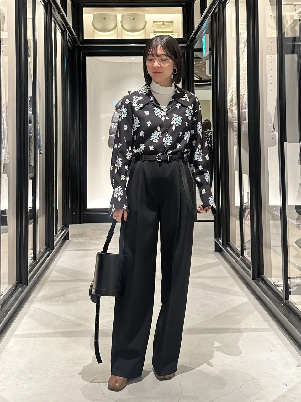 Mame Kurogouchi(マメ クロゴウチ)】 Knitted High Neck Top｜PARIGOT