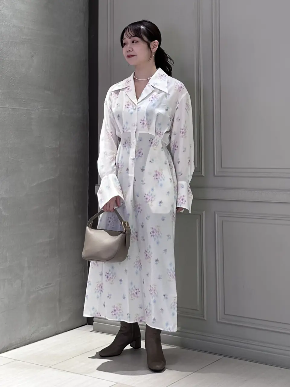 Mame Kurogouchi(マメ クロゴウチ)】 Floral Motif Printed Dress