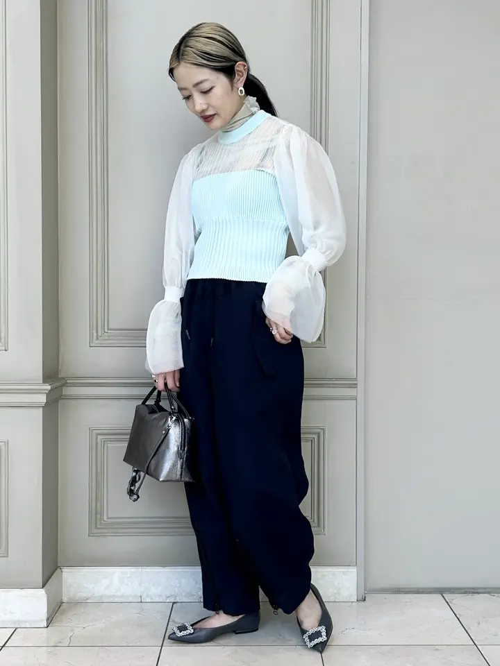 near.nippon(ニアーニッポン)】 シアーハイネックトップス｜PARIGOT