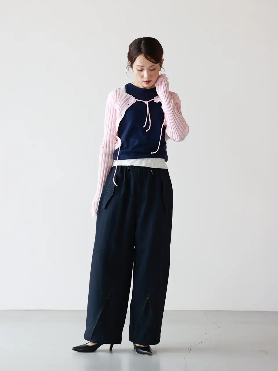 AKANE UTSUNOMIYA(アカネウツノミヤ)】 RIB KNIT CARDIGAN｜PARIGOT