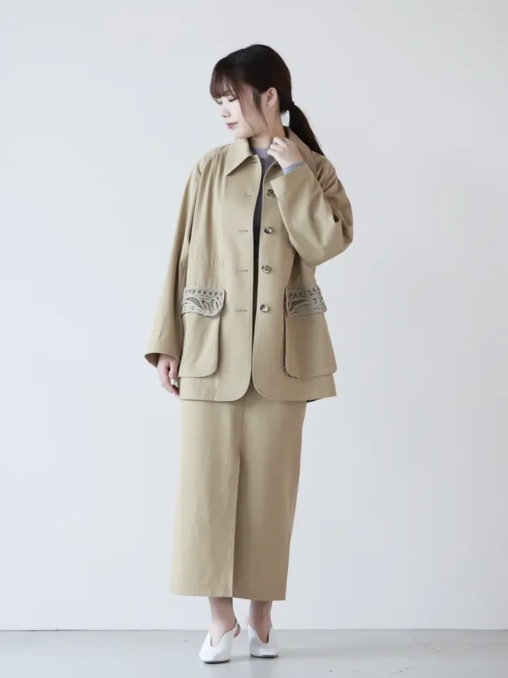 mamekurogouchi ♡ 金木犀 スカート ♡ マメクロゴウチ Floral Motif Printed Skirt 6S