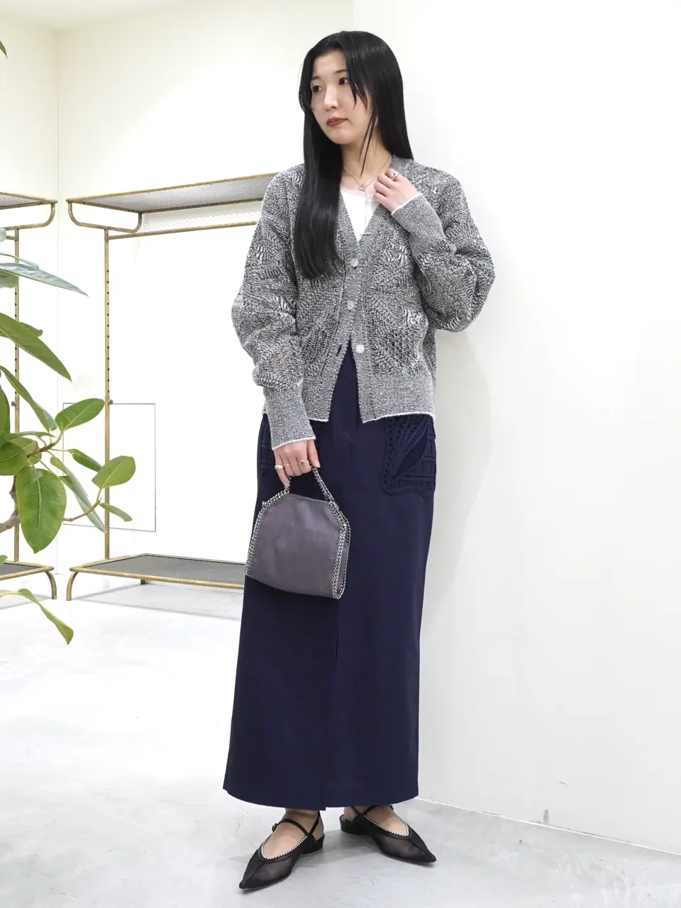 Mame Kurogouchi(マメ クロゴウチ)】 Shimmering Knit Cardigan