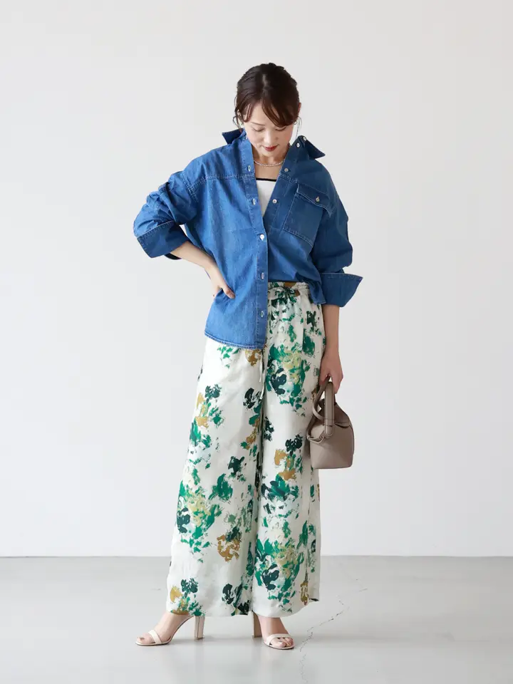 SACRA(サクラ)】 BLURRED FLORA WIDE PANTS｜PARIGOT ONLINE（パリゴ