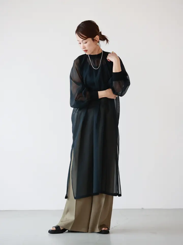 【新品タグ付】HYKE ハイク ドレス ワンピース　クロシェッドセータードレス HYKE(ハイク)】 COTTON VOILE SHIRRED DRESS｜PARIGOT ONLINE（パリゴ