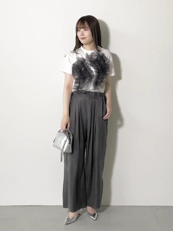Chika Kisada(チカ キサダ)】 PARIGOT別注 TULLE DOCKING T-SHIRT