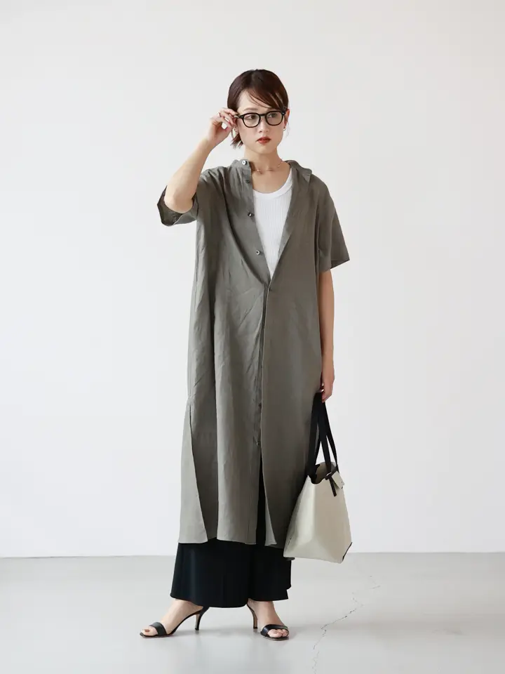 HYKE(ハイク)】 LINEN MAXI SHIRT DRESS｜PARIGOT ONLINE（パリゴ