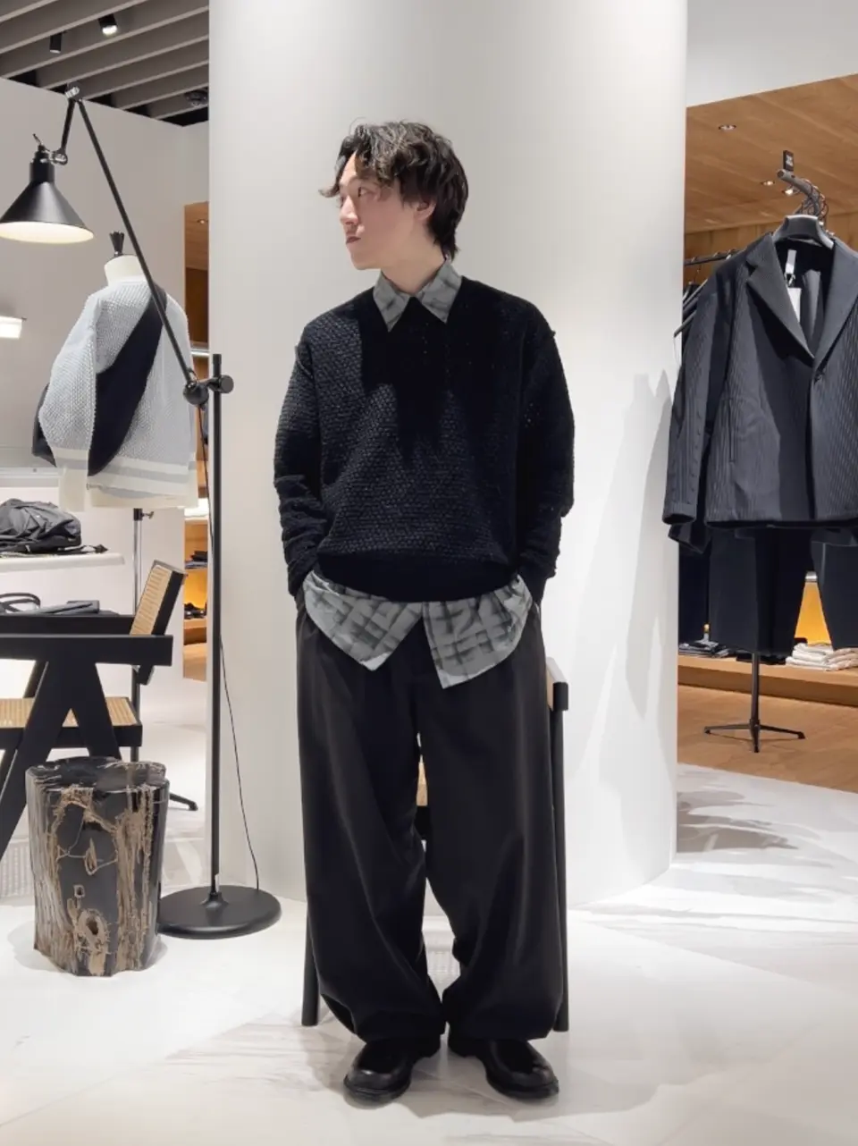 YOKE(ヨーク)】 Plaid Cotton Typewriter Loose Fit Shirt｜PARIGOT