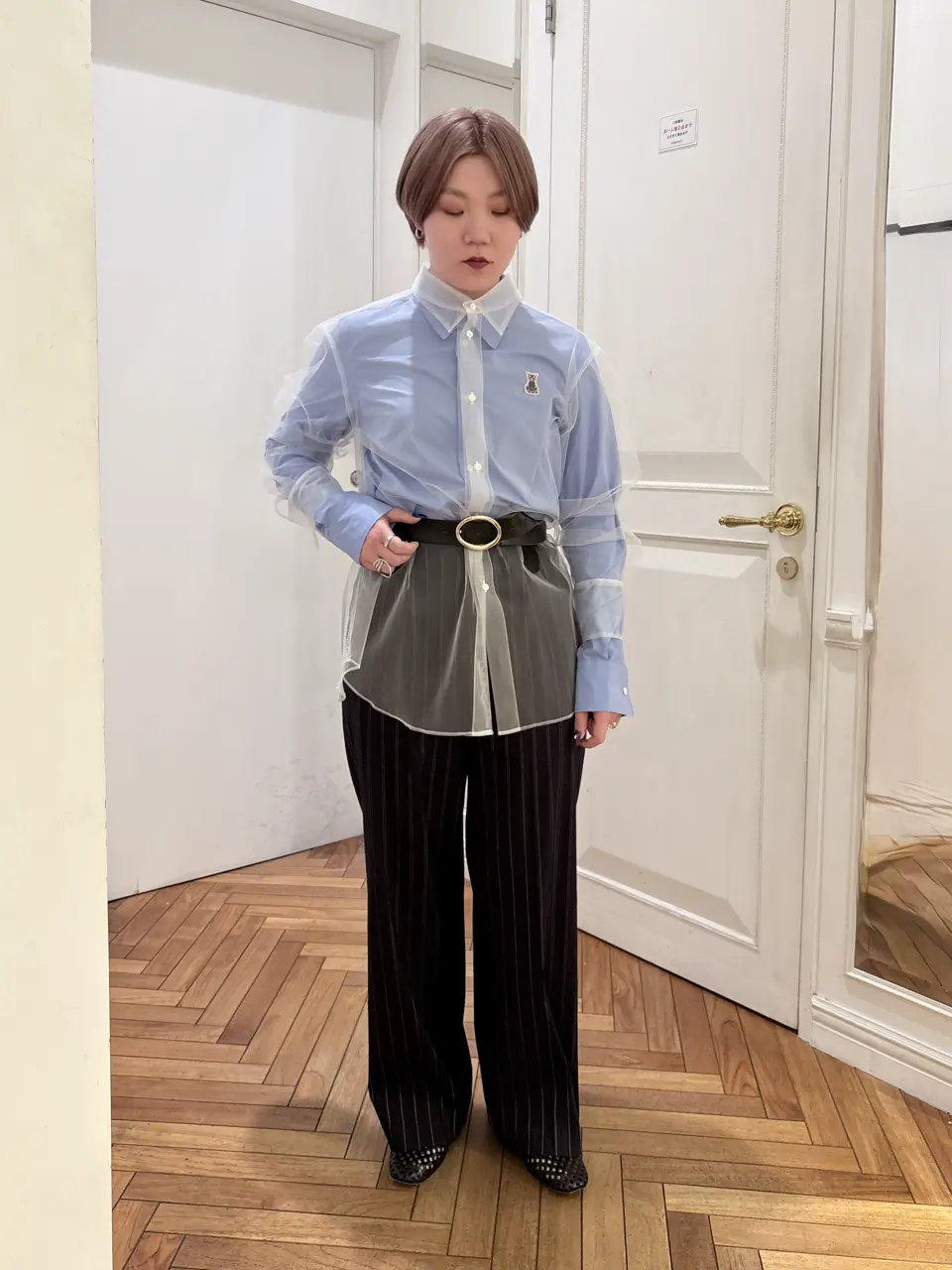 本日限定価格 PHOTOCOPIEU（フォトコピュー) ポケットベルト PHOTOCOPIEU(フォトコピュー)】 OVAL BUCKLE LEATHER BELT BABEL