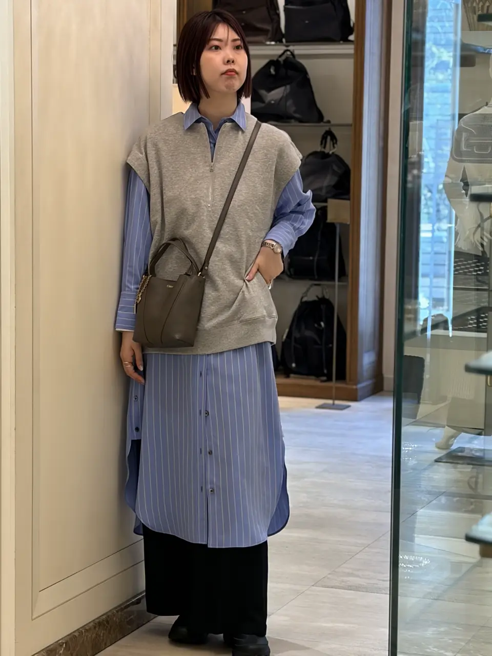 Chloe(クロエ)】 グレインレザー製 CHLOE SPINスモールトートバッグ