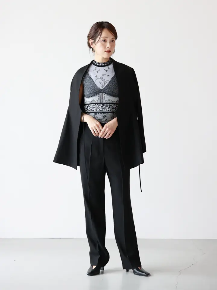 Mame Kurogouchi(マメ クロゴウチ)】 Triacetate Polyester Tapered