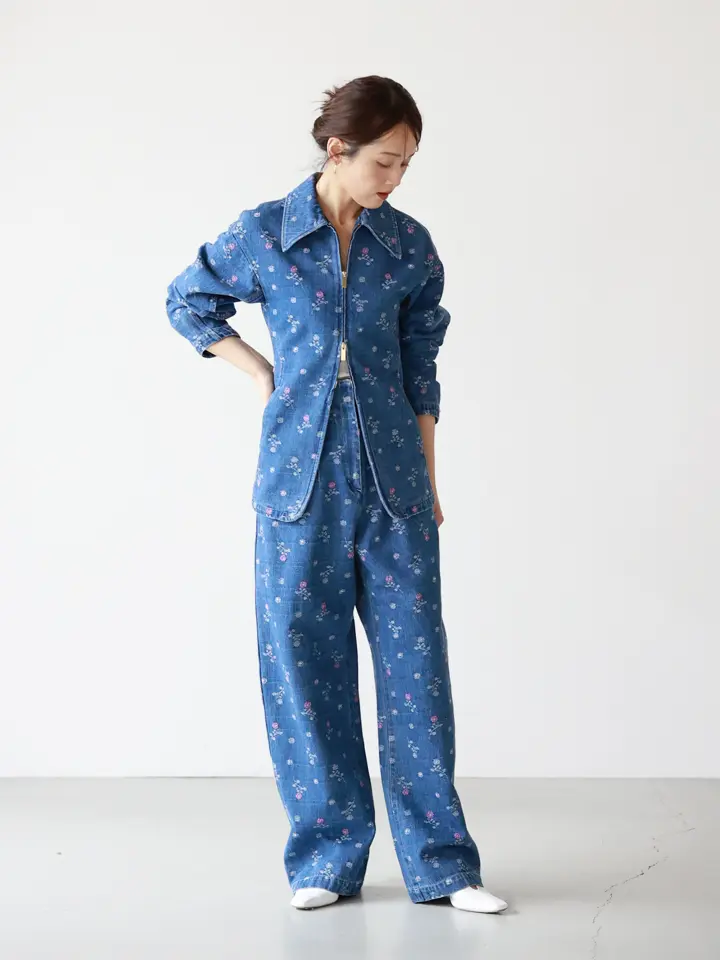 Mame Kurogouchi(マメ クロゴウチ)】 Floral Jacquard High Waisted