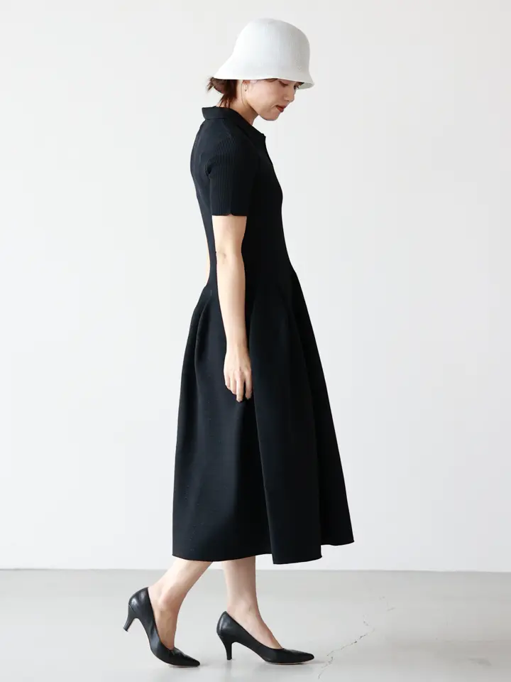 CFCL(シーエフシーエル)】 POTTERY GLITTER SHORT SLEEVE POLO DRESS