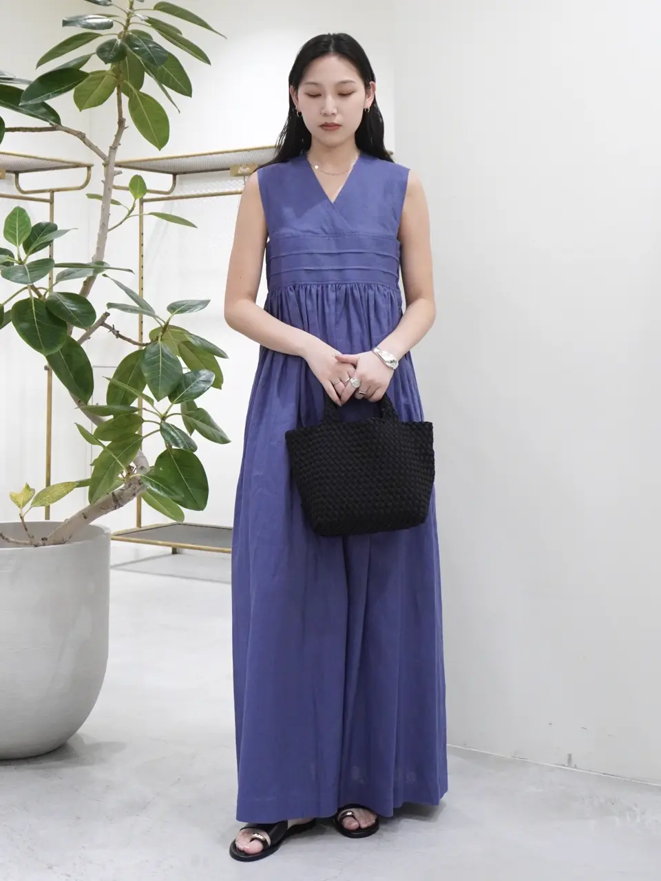 HYKE(ハイク)】 LINEN MAXI DRESS｜PARIGOT ONLINE（パリゴオンライン）
