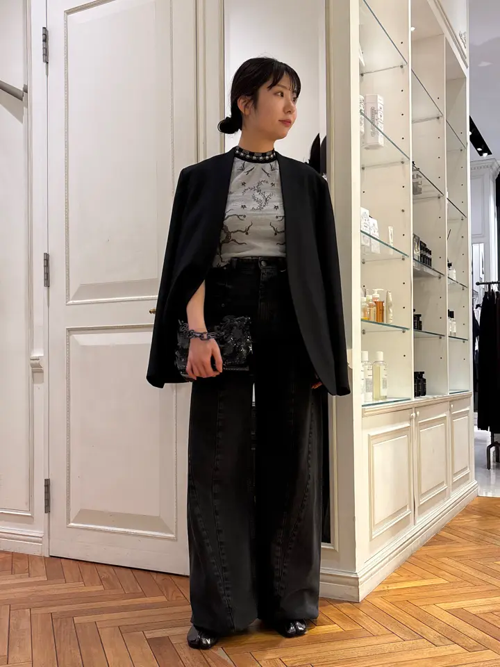 Mame Kurogouchi(マメ クロゴウチ)】 Layered Jacquard Sleeveless