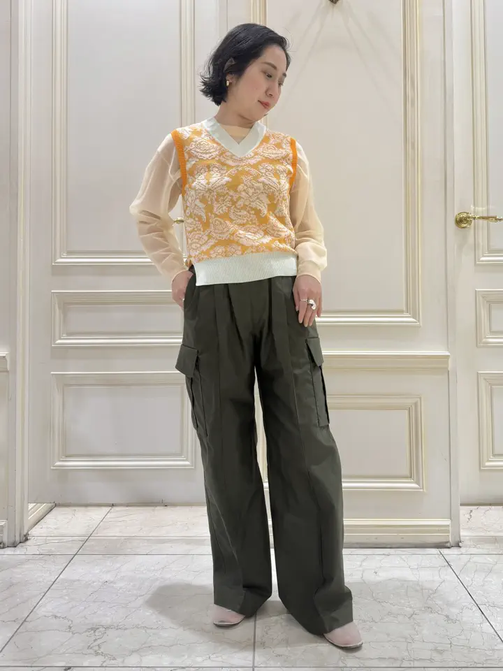 Mame Kurogouchi(マメ クロゴウチ)】 Cotton High Waisted Cargo