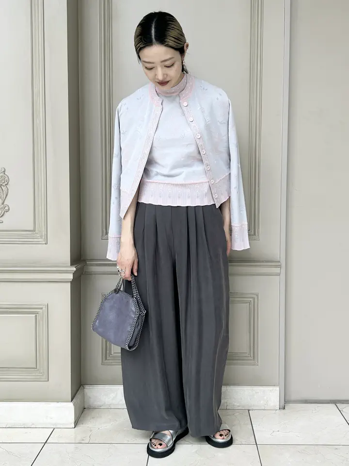 Mame Kurogouchi(マメ クロゴウチ)】 Layered Jacquard Sleeveless