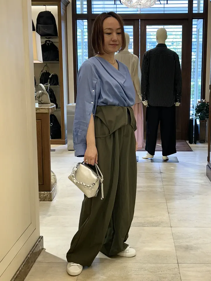 HYKE ハイク PEBBLE PRINTED BLOUSE　ブラウス HYKE(ハイク)】 TWILL COWL NECK BLOUSE｜PARIGOT ONLINE（パリゴ