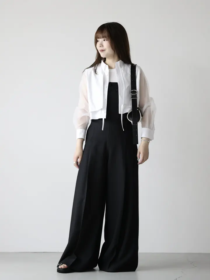 HYKE ハイク｜ダブルショルダー アシンメトリックタンクトップ レイヤード 白 HYKE(ハイク)】 DOUBLE SHOULDER TANK TOP｜PARIGOT ONLINE（パリゴ