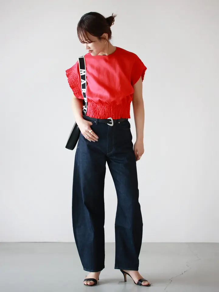 HYKE(ハイク)】 LINEN SHIRRED BLOUSE｜PARIGOT ONLINE（パリゴ
