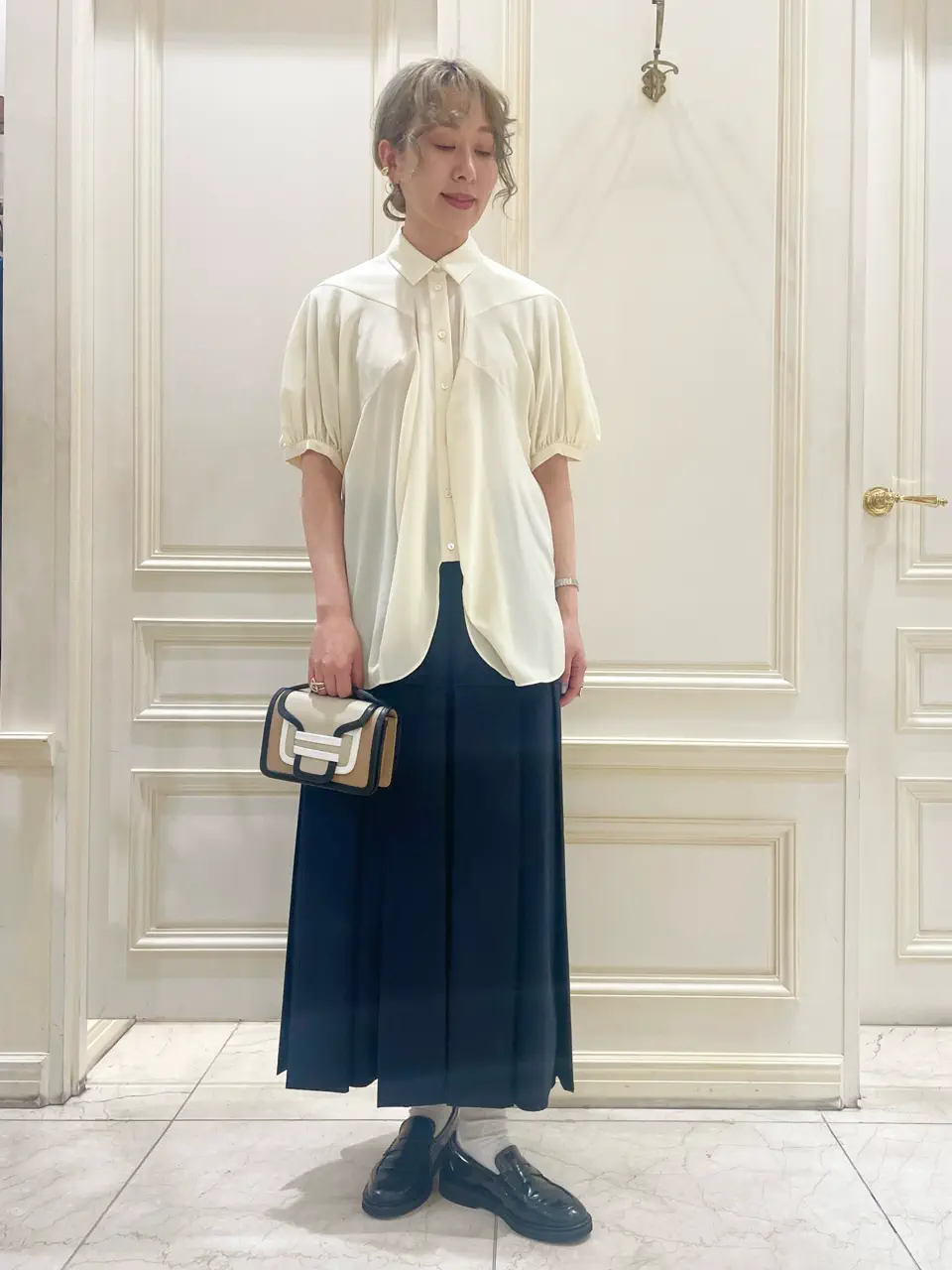 超美品♡ENFOLDファブリックアートロングティーシャツ¥25300 ENFOLD(エンフォルド)】 PUFF SHIRT｜PARIGOT ONLINE（パリゴオンライン）