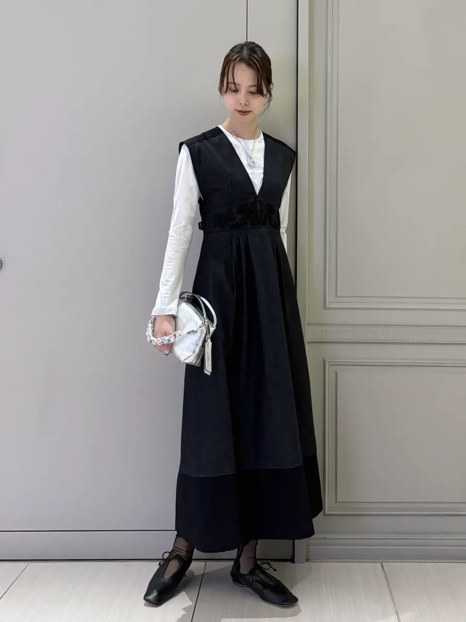 Mame Kurogouchi(マメ クロゴウチ)】 Marble Print Jersey Long Sleeve