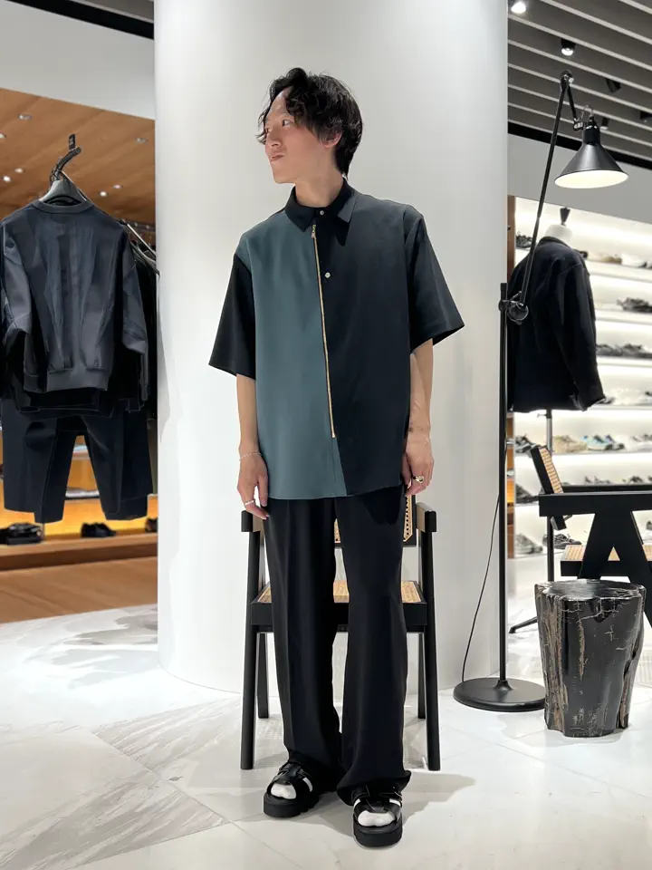 CULLNI(クルニ)】 PARIGOT別注 Airy Cloth Short Sleeve Zip Up Shirt