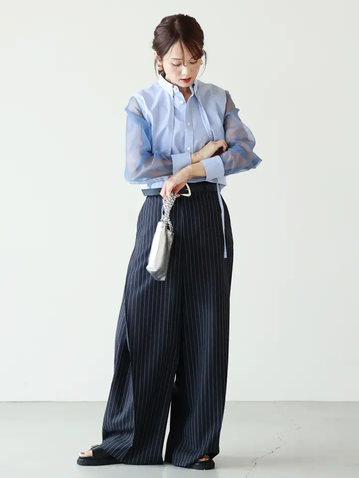 HYKE(ハイク)】 STRIPE SIDE TUCK PANTS｜PARIGOT ONLINE（パリゴ