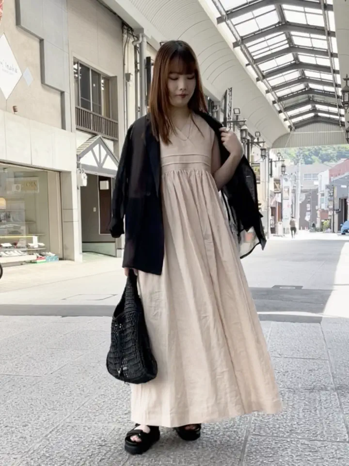 HYKE(ハイク)】 LINEN MAXI DRESS｜PARIGOT ONLINE（パリゴオンライン）