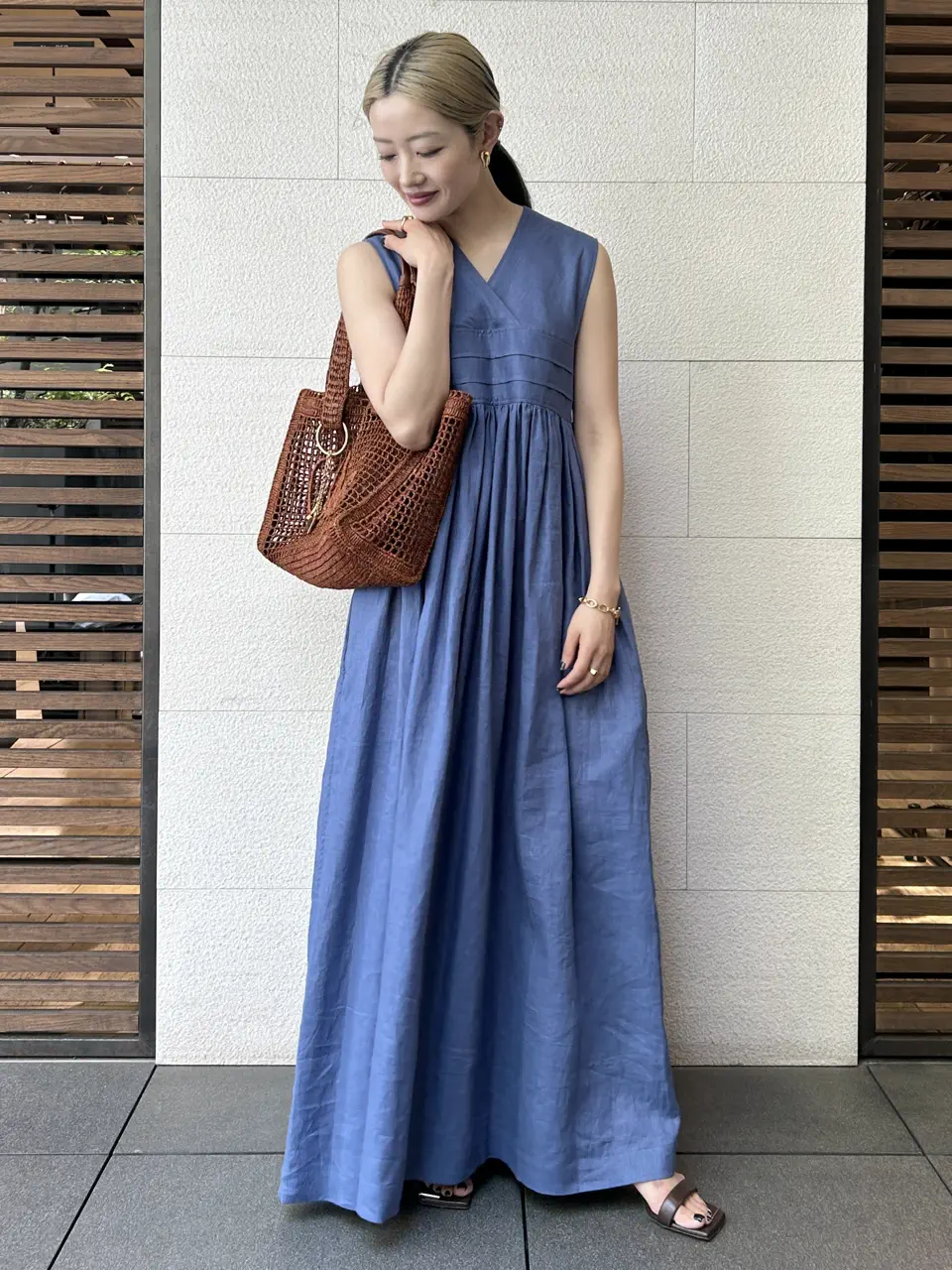 HYKE(ハイク) LINEN MAXI DRESSサイズ1 HYKE(ハイク)】 LINEN MAXI DRESS｜PARIGOT ONLINE（パリゴオンライン）