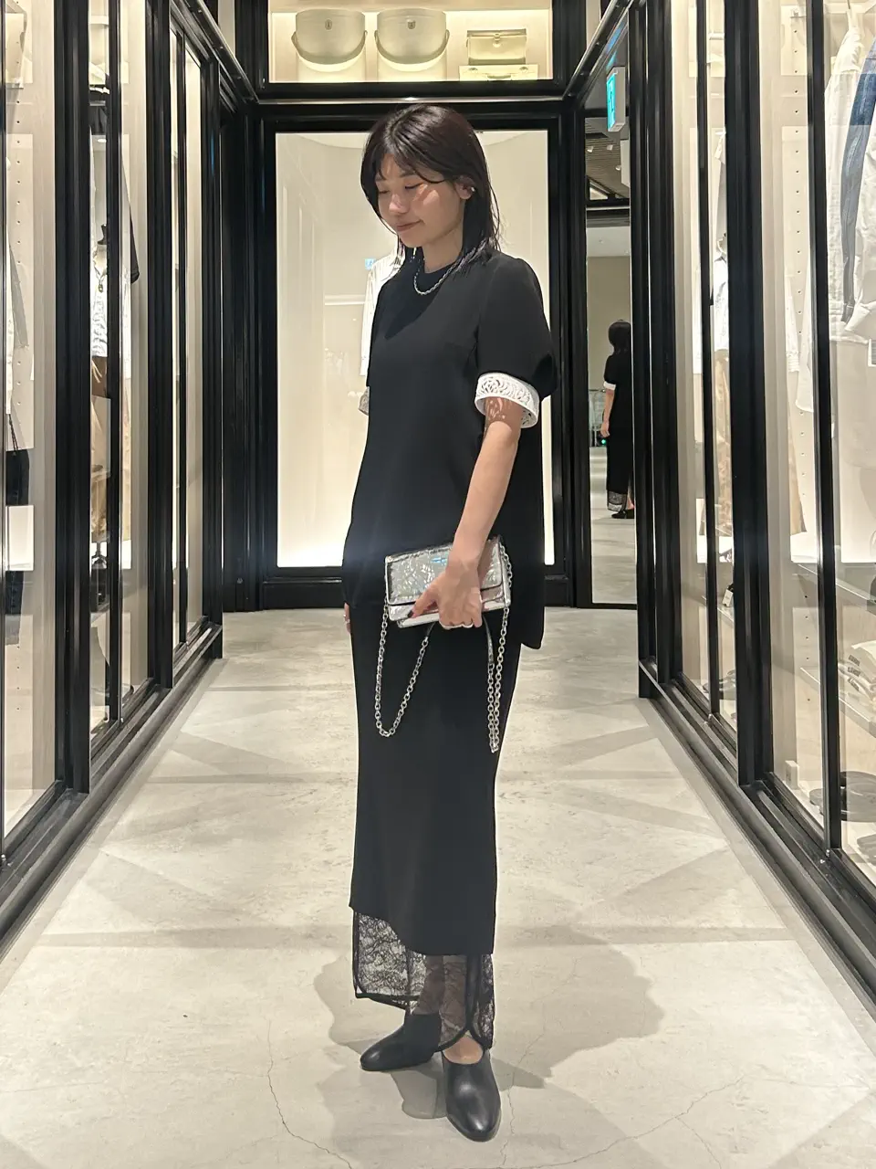 Mame Kurogouchi(マメ クロゴウチ)】 Raschel Lace Layered Skirt