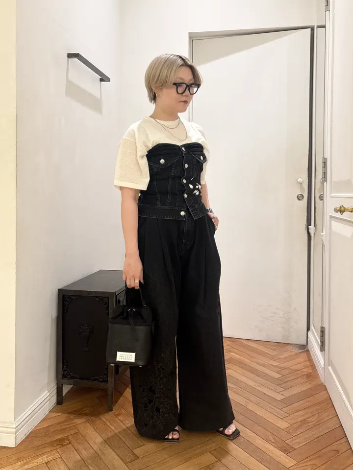 JAPAN DENIM(ジャパンデニム)】 TANAKA_FLOWER EMBROIDERY DENIM