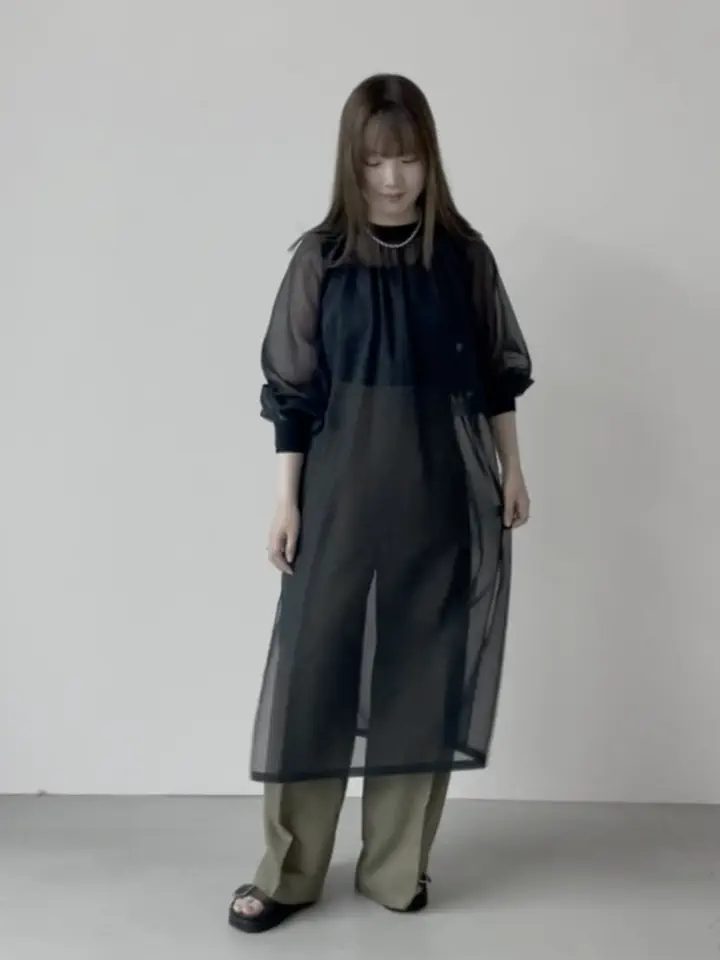 HYKE(ハイク)】 COTTON VOILE SHIRRED DRESS｜PARIGOT ONLINE（パリゴ