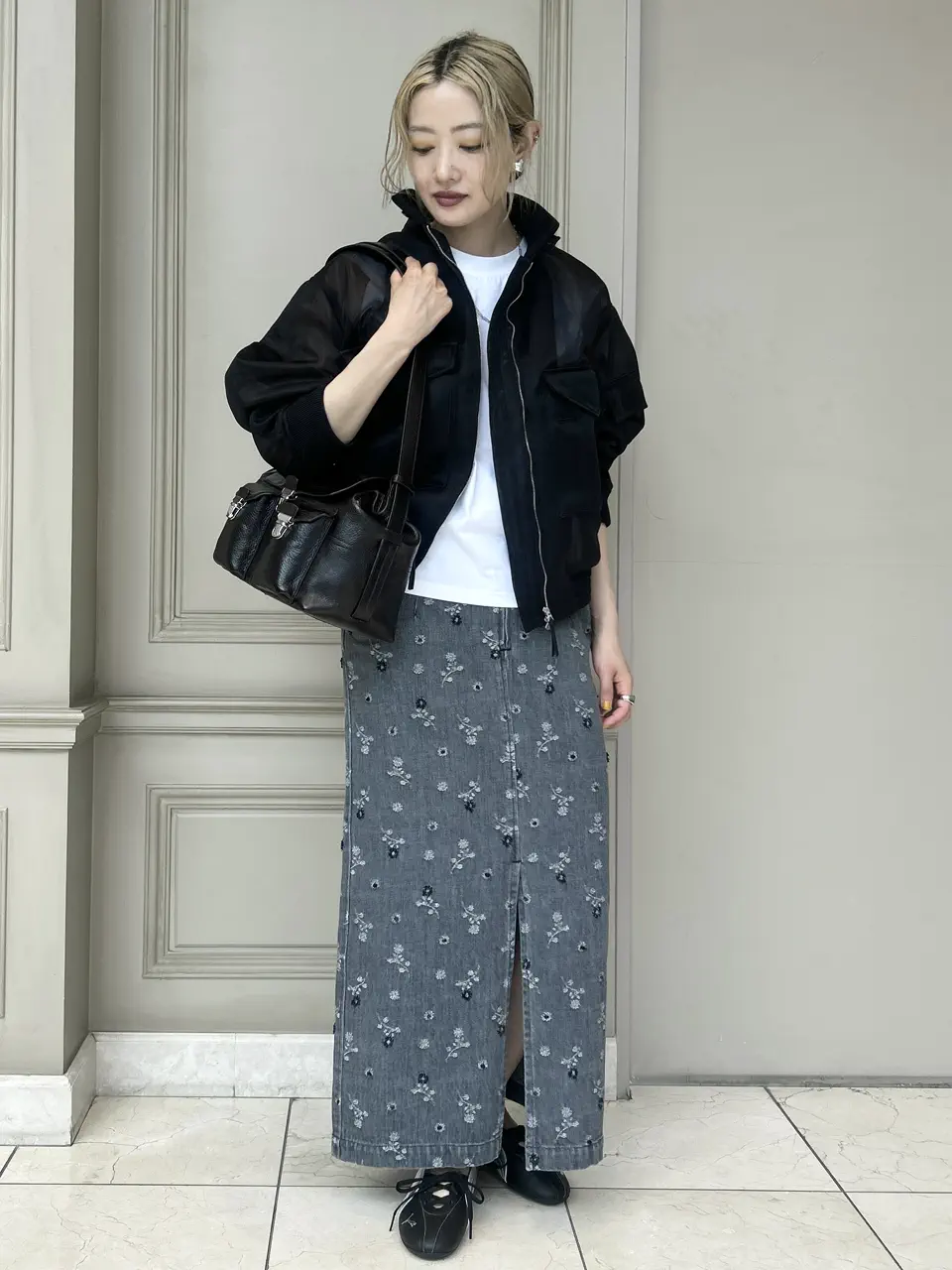 Mame Kurogouchi(マメ クロゴウチ)】 Floral Jacquard High Waisted